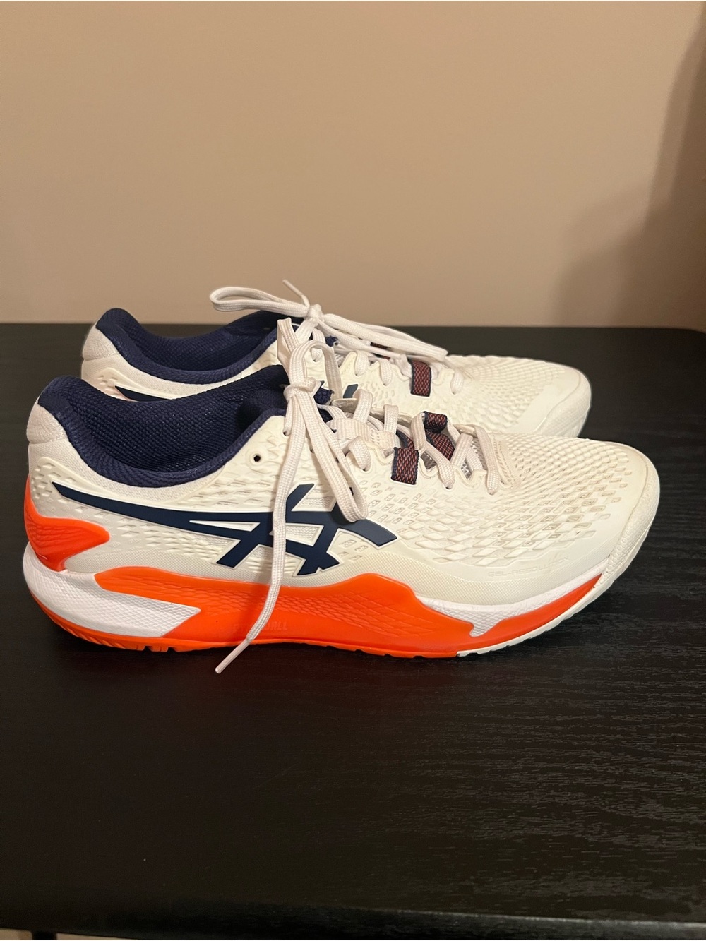 Asics GEL-Resolution 9 1041A330-102 Sneakers Men's 13 White Tennis Shoes TF4515